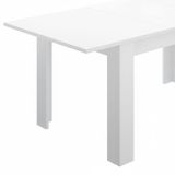 Tavolo allungabile Caladora, Consolle estensibile multiposizione, Tavolo da pranzo con allunga, 140-190x90h77 cm, Bianco