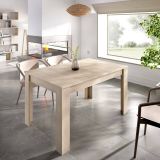 Tavolo allungabile Caladora, Consolle estensibile multiposizione, Tavolo da pranzo con allunga, 140-190x90h77 cm, Rovere