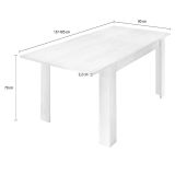 Tavolo allungabile Corbara, Consolle con allunghe, Tavolo da pranzo multiuso, Ripiano estensibile da cucina, Made in Italy, 137x90 h79 cm, Acacia