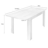 Tavolo allungabile Corbara, Consolle con allunghe, Tavolo da pranzo multiuso, Ripiano estensibile da cucina, Made in Italy, 137x90 h79 cm, Ardesia