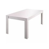 Tavolo allungabile Corbara, Consolle con allunghe, Tavolo da pranzo, Ripiano estensibile da cucina, Made in Italy, 137x90 h79 cm, Bianco lucido