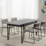 Tavolo allungabile elegante 6-8 posti 170x80cm antracite - Terralba