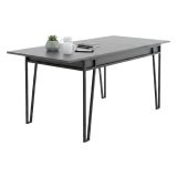 Tavolo allungabile elegante 6-8 posti 170x80cm antracite - Terralba