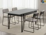 Tavolo allungabile elegante 6-8 posti 170x80cm antracite - Terralba