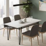 Tavolo allungabile elegante 6-8 posti 170x80cm bianco - Terralba