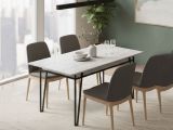 Tavolo allungabile elegante 6-8 posti 170x80cm bianco - Terralba