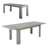 Tavolo allungabile grande 8-12 posti 160-210x90cm grigio - Agenore