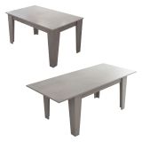 Tavolo Allungabile Grigio Cemento Allungabile Meccanismo Estensione Allunga Centrale 200x88x78h cm, Lunghezza Massima 200 cm - Salmour