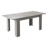 Tavolo Allungabile Grigio Cemento Allungabile Meccanismo Estensione Allunga Centrale 200x90x75h cm, Lunghezza Massima 200 cm - Marene