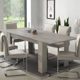 Tavolo Allungabile Grigio Cemento Allungabile Meccanismo Estensione Allunga Centrale 220x90x75h cm, Lunghezza Massima 220 cm - Campora