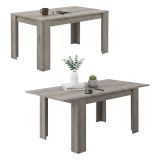 Tavolo Allungabile Grigio Rovere Grigio Allungabile Meccanismo Estensione Allunga Centrale 200x90x75h cm, Lunghezza Massima 200 cm - Marene