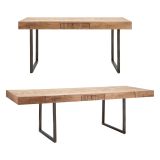 Tavolo allungabile Hadid, 160x90 h77 cm, Marrone e Nero