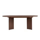 Tavolo Allungabile Marrone Noce 6 Posti Allungabile 160x90x75h cm, Meccanismo Estensione Allunga Centrale - Noba