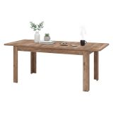 Tavolo Allungabile Marrone Noce 8 Posti Allungabile 160x91x77h cm, Effetto Invecchiato - Colosimi