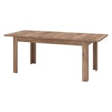Tavolo Allungabile Marrone Noce 8 Posti Allungabile 160x91x77h cm, Effetto Invecchiato - Colosimi