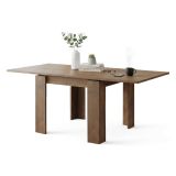 Tavolo Allungabile Marrone Noce Allungabile Meccanismo Estensione a Libro 180x90x78h cm, Lunghezza Massima 180 cm - Popoli
