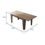 Tavolo Allungabile Marrone Noce Allungabile Meccanismo Estensione Allunga Centrale 200x88x78h cm, Lunghezza Massima 200 cm - Salmour
