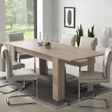 Tavolo Allungabile Marrone Olmo Allungabile Meccanismo Estensione Allunga Centrale 220x90x75h cm, Lunghezza Massima 220 cm - Campora