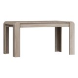 Tavolo Allungabile Marrone Rovere 8 Posti Allungabile 115x80x76h cm, Angoli Arrotondati - Kasano