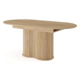 Tavolo Allungabile Marrone Rovere 8 Posti Allungabile 180x90x76h cm, Meccanismo Estensione Allunga Centrale - Kasota