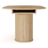 Tavolo Allungabile Marrone Rovere 8 Posti Allungabile 180x90x76h cm, Meccanismo Estensione Allunga Centrale - Kasota