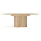 Tavolo Allungabile Marrone Rovere 8 Posti Allungabile 180x90x76h cm, Meccanismo Estensione Allunga Centrale - Kasota