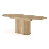 Tavolo Allungabile Marrone Rovere 8 Posti Allungabile 180x90x76h cm, Meccanismo Estensione Allunga Centrale - Kasota