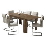 Tavolo Allungabile Marrone Rovere Allungabile Meccanismo Estensione Allunga Centrale 220x90x75h cm, Lunghezza Massima 220 cm - Campora