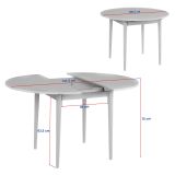 Tavolo Allungabile Marrone Rovere Nodi 6 Posti Allungabile 100x100x75h cm, Meccanismo Estensione Allunga Centrale - Bee