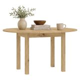 Tavolo Allungabile Marrone Rovere Nodi 6 Posti Allungabile 100x80x76h cm, Meccanismo Estensione Allunga Centrale - Liriteda