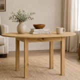 Tavolo Allungabile Marrone Rovere Nodi 6 Posti Allungabile 100x80x76h cm, Meccanismo Estensione Allunga Centrale - Liriteda