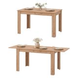 Tavolo Allungabile Marrone Rovere Nodi 8 Posti Allungabile 120x80x76h cm, - Marudo