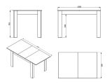 Tavolo Allungabile Marrone Rovere Nodi 8 Posti Allungabile 120x80x76h cm - Marudo