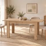 Tavolo Allungabile Marrone Rovere Nodi 8 Posti Allungabile 120x80x76h cm - Marudo