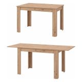 Tavolo Allungabile Marrone Rovere Nodi 8 Posti Allungabile 120x80x76h cm - Marudo