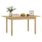 Tavolo Allungabile Marrone Rovere Nodi 8 Posti Allungabile 120x80x76h cm, Meccanismo Estensione Allunga Centrale - Lirelaba