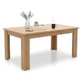 Tavolo Allungabile Marrone Rovere Nodi 8 Posti Allungabile 160.5x90.5x76.5h cm, - Lanusei