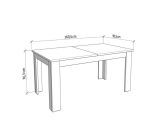 Tavolo Allungabile Marrone Rovere Nodi 8 Posti Allungabile 160.5x90.5x76.5h cm, - Lanusei