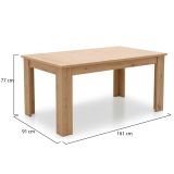 Tavolo Allungabile Marrone Rovere Nodi 8 Posti Allungabile 160.5x90.5x76.5h cm, - Lanusei