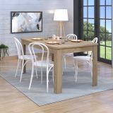 Tavolo Allungabile Marrone Rovere Nodi 8 Posti Allungabile 160x90.5x76.5h cm - Colosimi