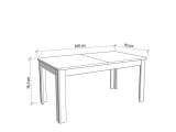 Tavolo Allungabile Marrone Rovere Nodi 8 Posti Allungabile 160x90.5x76.5h cm - Colosimi