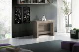Tavolo allungabile Martino, Consolle allungabile fino a 12 posti, Tavolo con portallunghe, 100% Made in Italy, cm 51-300x90h77, Olmo perla