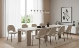 Tavolo allungabile Martino, Consolle allungabile fino a 12 posti, Tavolo con portallunghe, 100% Made in Italy, cm 51-300x90h77, Olmo perla