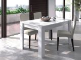 Tavolo allungabile Midland, Consolle estensibile per sala da pranzo, Tavolo apribile da cucina con prolunga, 140-190x90h78 cm, Bianco