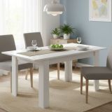 Tavolo allungabile moderno 6-8 posti 140-190x90cm bianco lucido - Dencio