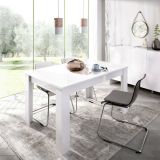 Tavolo allungabile moderno 6-8 posti 140-190x90cm bianco lucido - Dencio