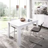 Tavolo allungabile moderno 6-8 posti 140-190x90cm bianco lucido - Dencio