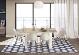 Tavolo allungabile moderno 6-8 posti 140-190x90cm rovere e bianco - Abudula