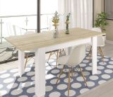 Tavolo allungabile moderno 6-8 posti 140-190x90cm rovere e bianco - Abudula