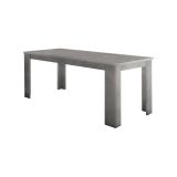 Tavolo allungabile Nanni, Consolle allungabile fino a 10 posti, Consolle estensibile 100% Made in Italy, cm 140-190x90h75, Cemento